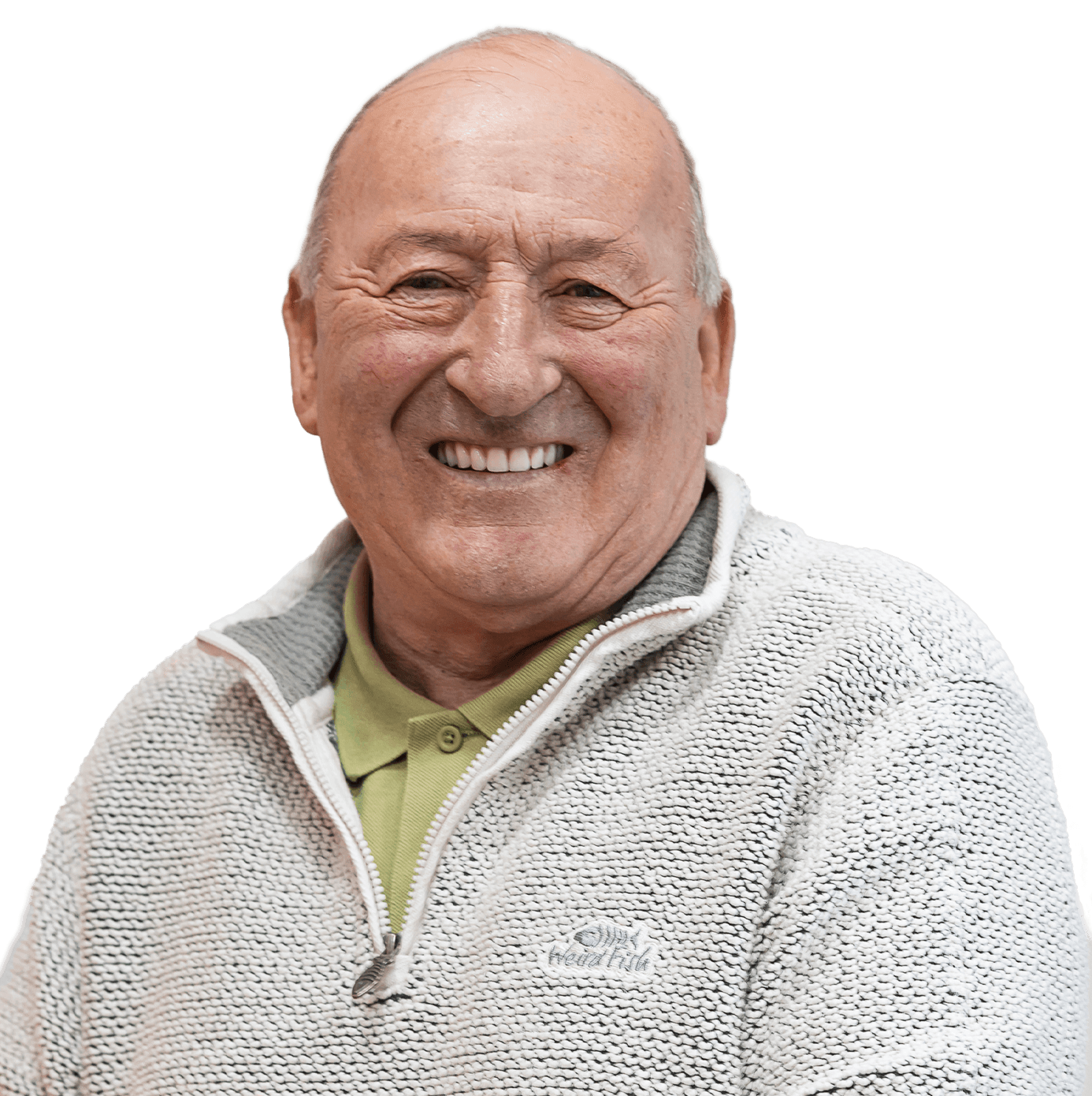A smiling patient with a restored smile after dental treatment.