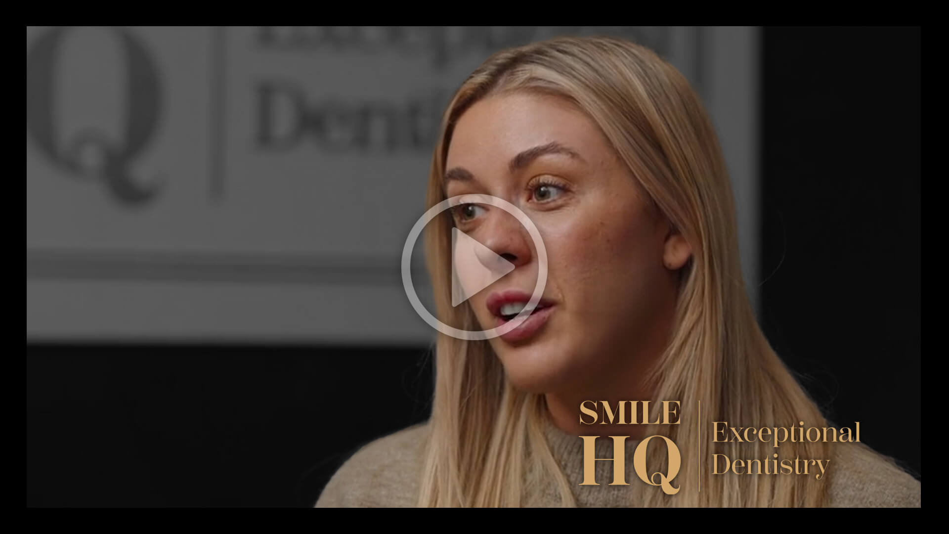 Image of a patient sharing their story during an interview at Smile HQ Exceptional Dentistry.